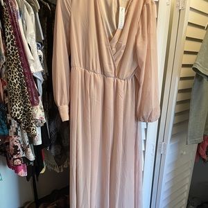 Beige Maxi Dress- Size Large